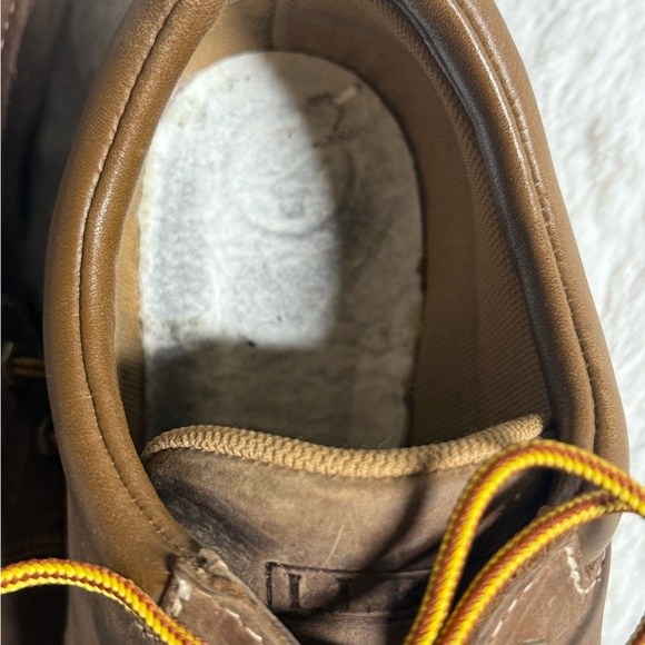 L.L. Bean Brown Leather Men\'s Stonington Moc-Toe Leather Shoes Sz 10 Medium
